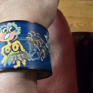 Colorful Hand-Painted Cuff Bracelet